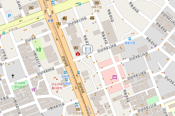 Map of 더바른정육식당